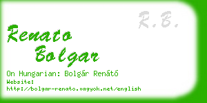 renato bolgar business card